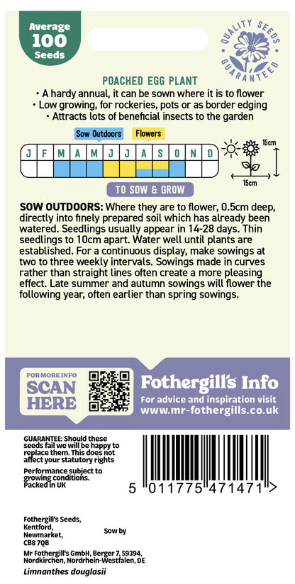 Mr Fothergill's Poached Egg Plant Seeds Packet