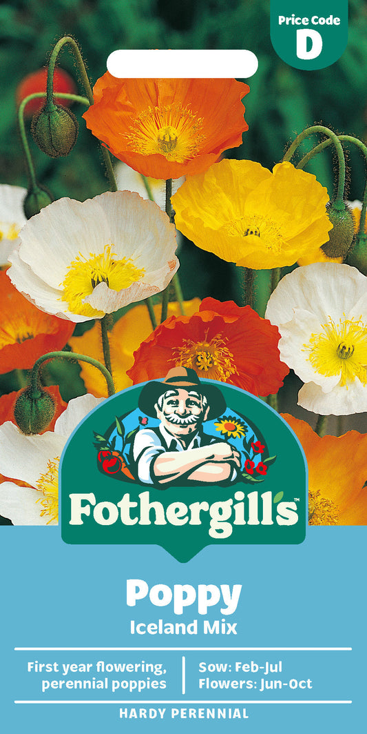 Mr Fothergill's Poppy Iceland Mix Seeds Packet