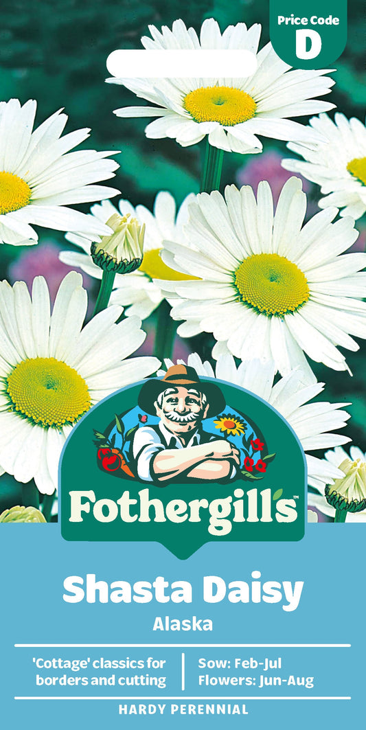 Mr Fothergill's Shasta Daisy Alaska Seeds Packet