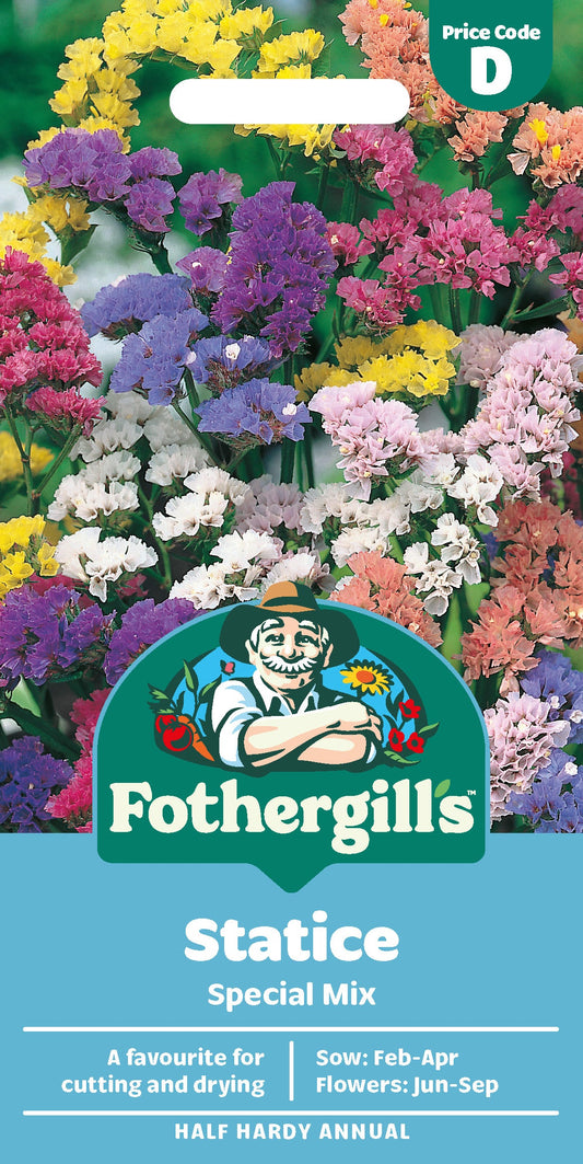 Mr Fothergill's Statice Special Mix Seeds Packet