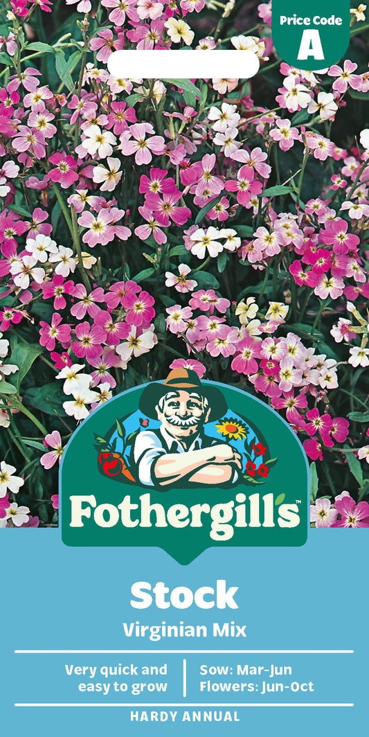 Mr Fothergill's Stock Virginian Mix Seeds Packet