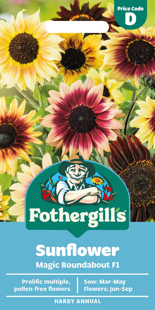 Mr Fothergill's Sunflower Magic Roundabout F1 Seeds Packet