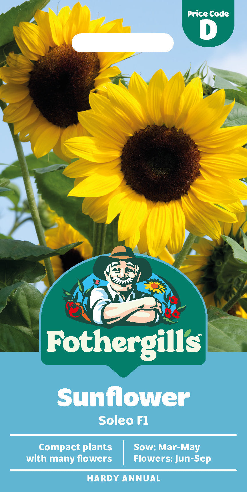 Mr Fothergill's Sunflower Soleo F1 Seeds Packet