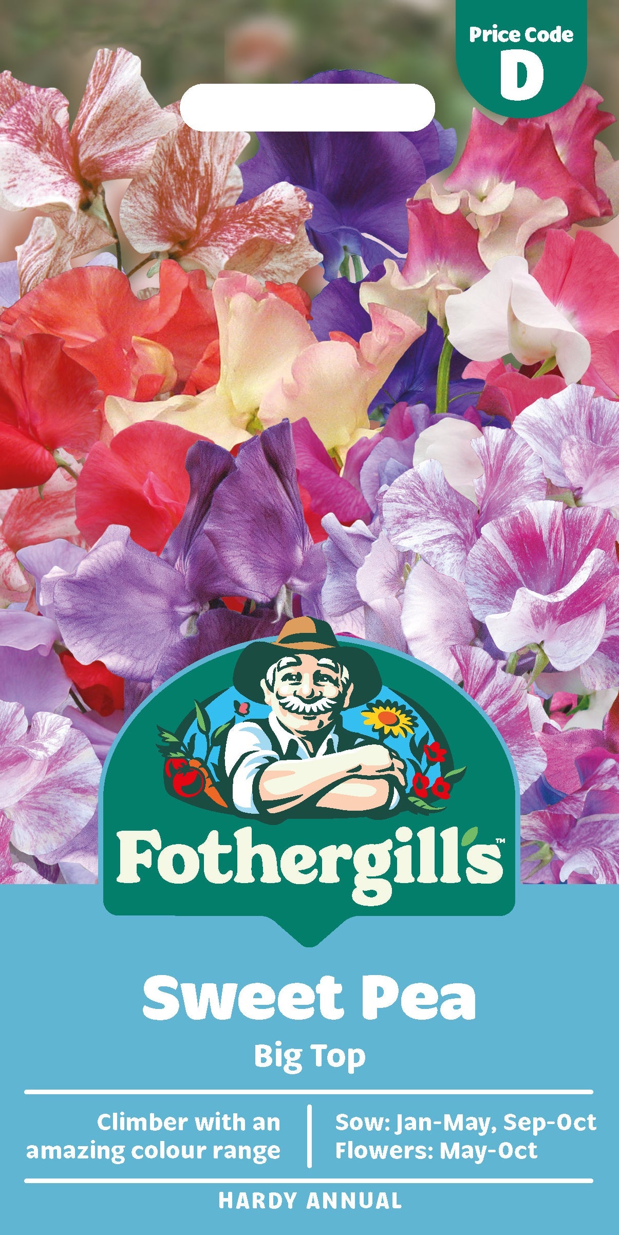 Mr Fothergill's Sweet Pea Big Top Seeds Packet