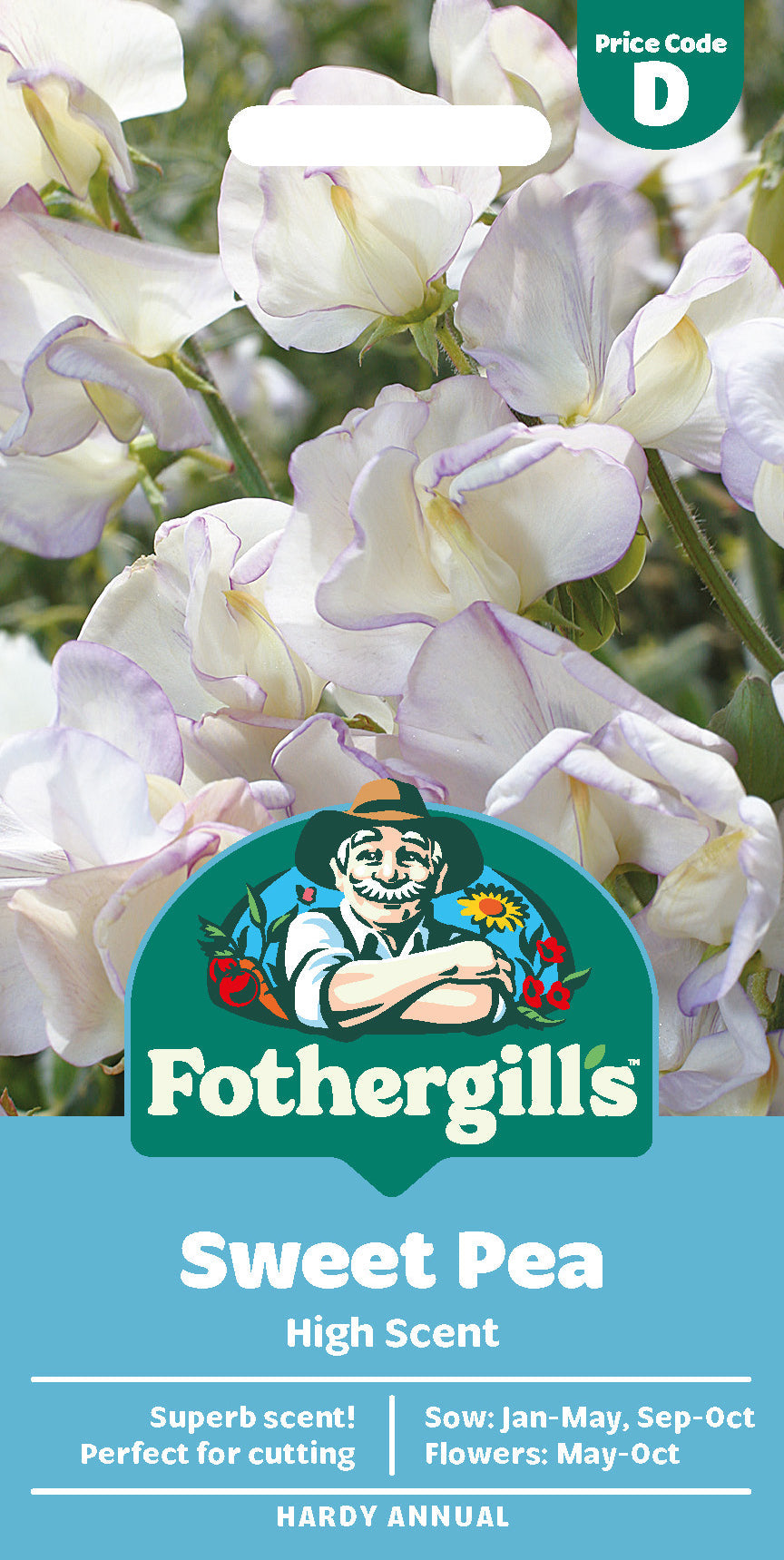 Mr Fothergill's Sweet Pea High Scent Seeds Packet