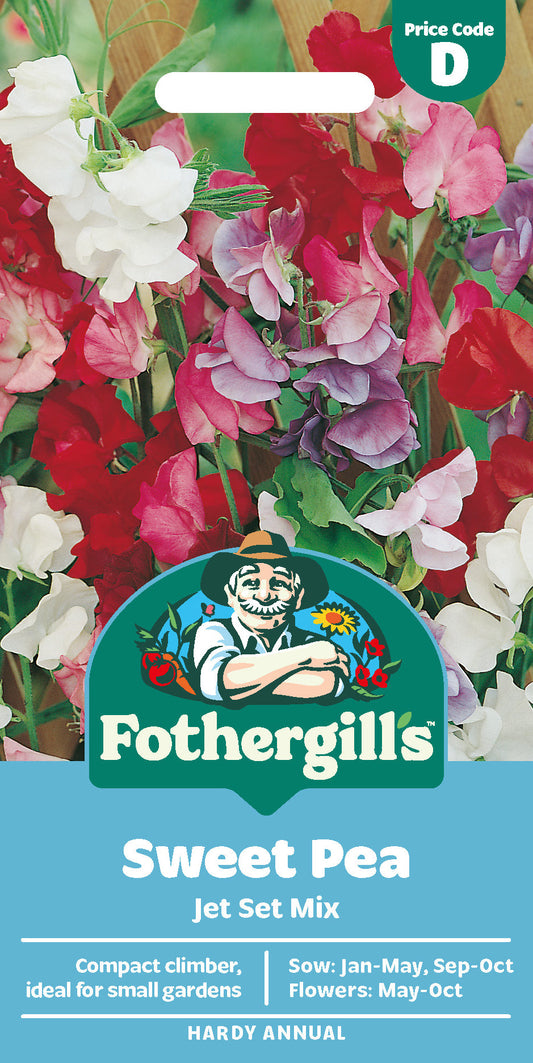 Mr Fothergill's Sweet Pea Jet Set Mix Seeds Packet