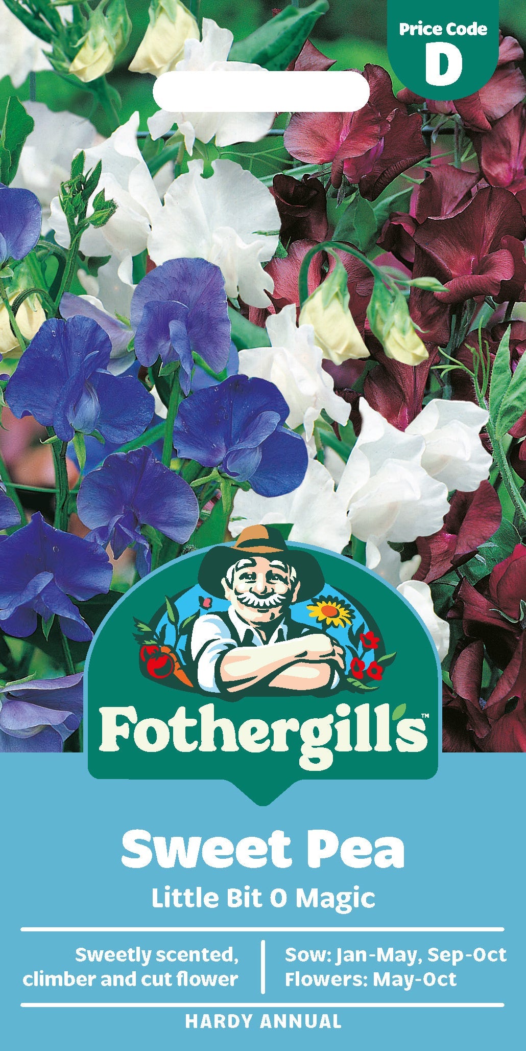 Mr Fothergill's Sweet Pea Little Bit O Magic Seeds Packet