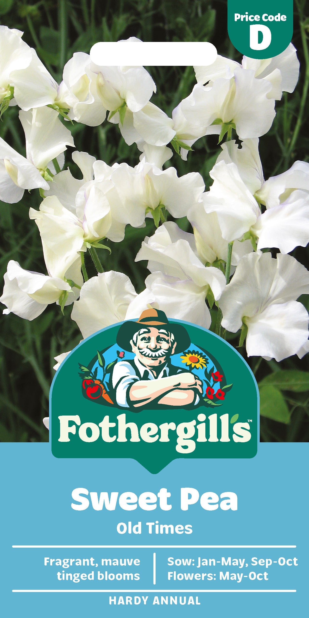 Mr Fothergill's Sweet Pea Old Times Seeds Packet