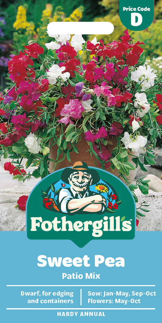 Mr Fothergill's Sweet Pea Patio Mix Seeds Packet