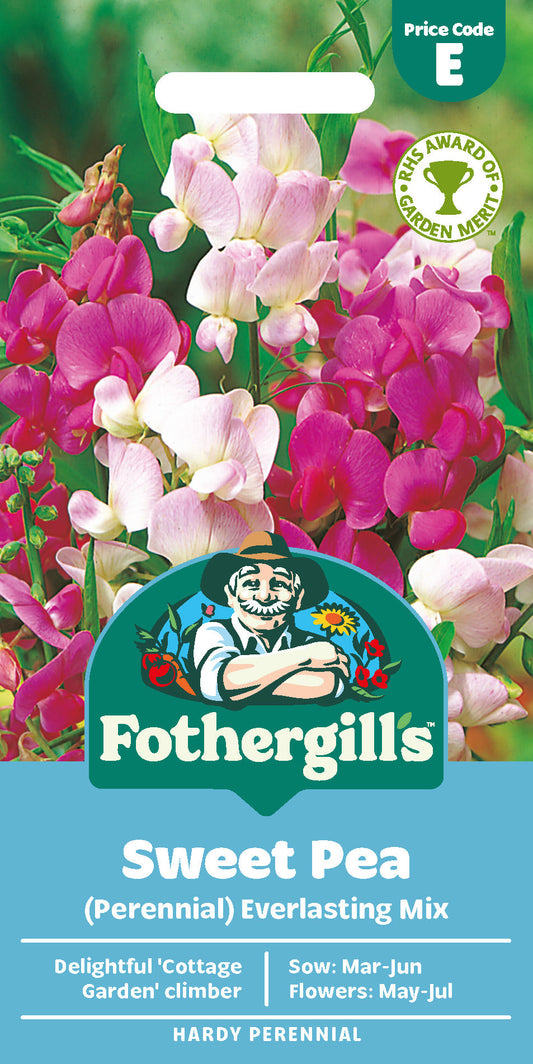 Mr Fothergill's Sweet Pea Perennial Everlasting Mix Seeds Packet