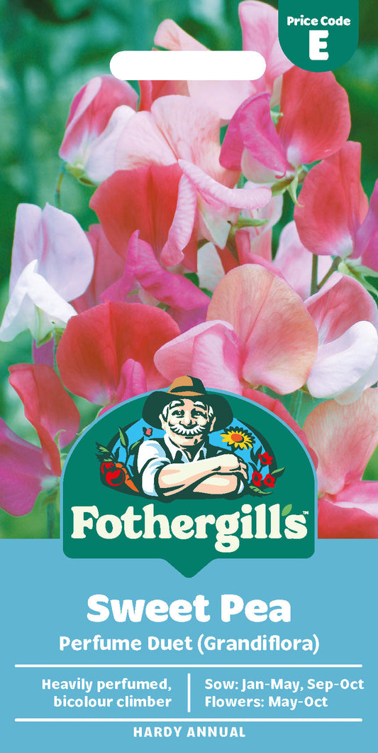 Mr Fothergill's Sweet Pea Perfume Duet (Grandiflora) Seeds Packet