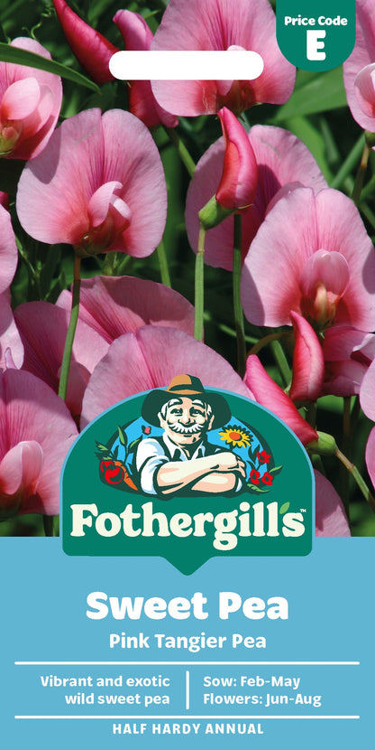 Mr Fothergill's Sweet Pea Pink Tangier Pea Seeds Packet