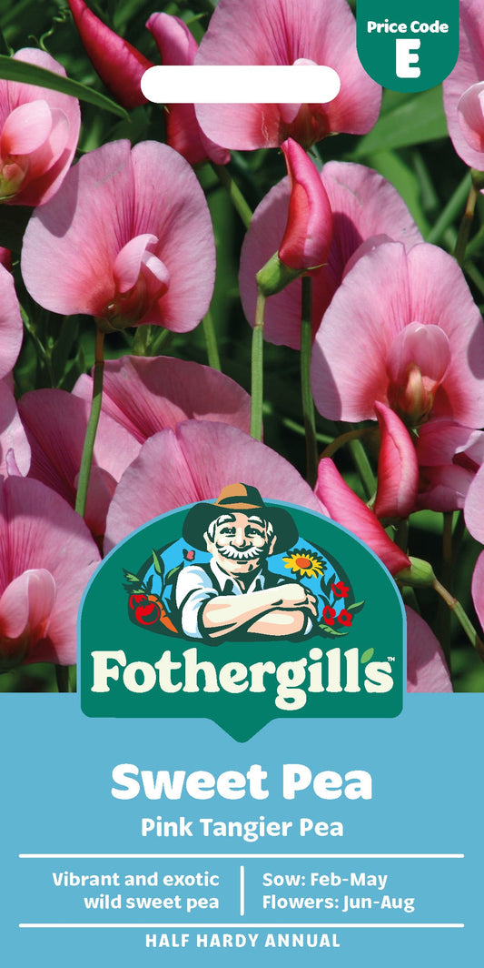 Mr Fothergill's Sweet Pea Pink Tangier Pea Seeds Packet