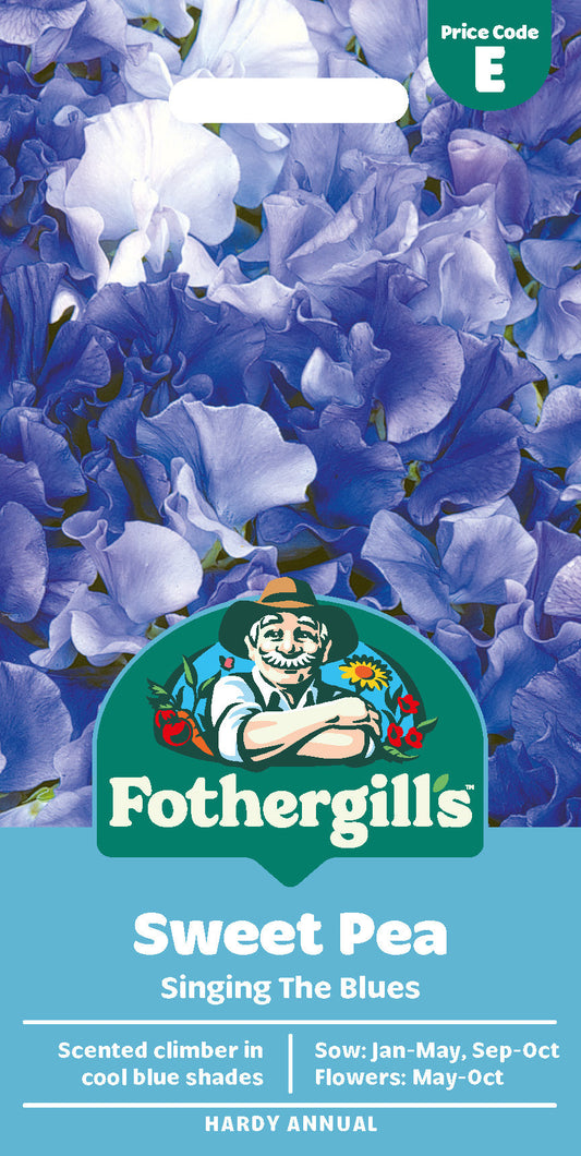 Mr Fothergill's Sweet Pea Singing The Blues Seeds Packet