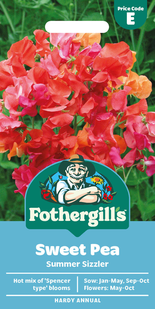 Mr Fothergill's Sweet Pea Summer Sizzler Seeds Packet