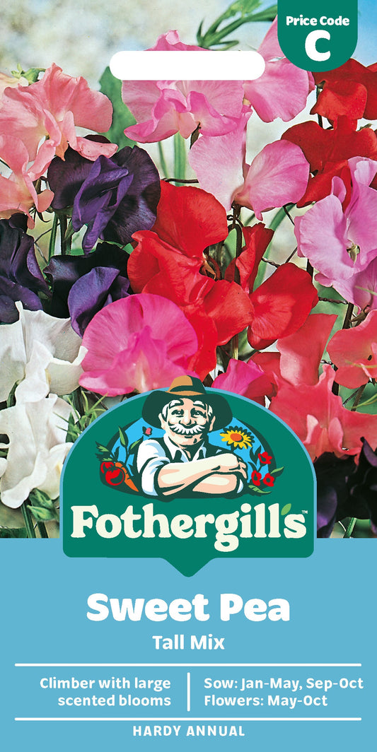 Mr Fothergill's Sweet Pea Tall Mix Seeds Packet