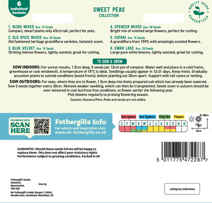 Mr Fothergill's Sweet Peas Collection Seeds Packet