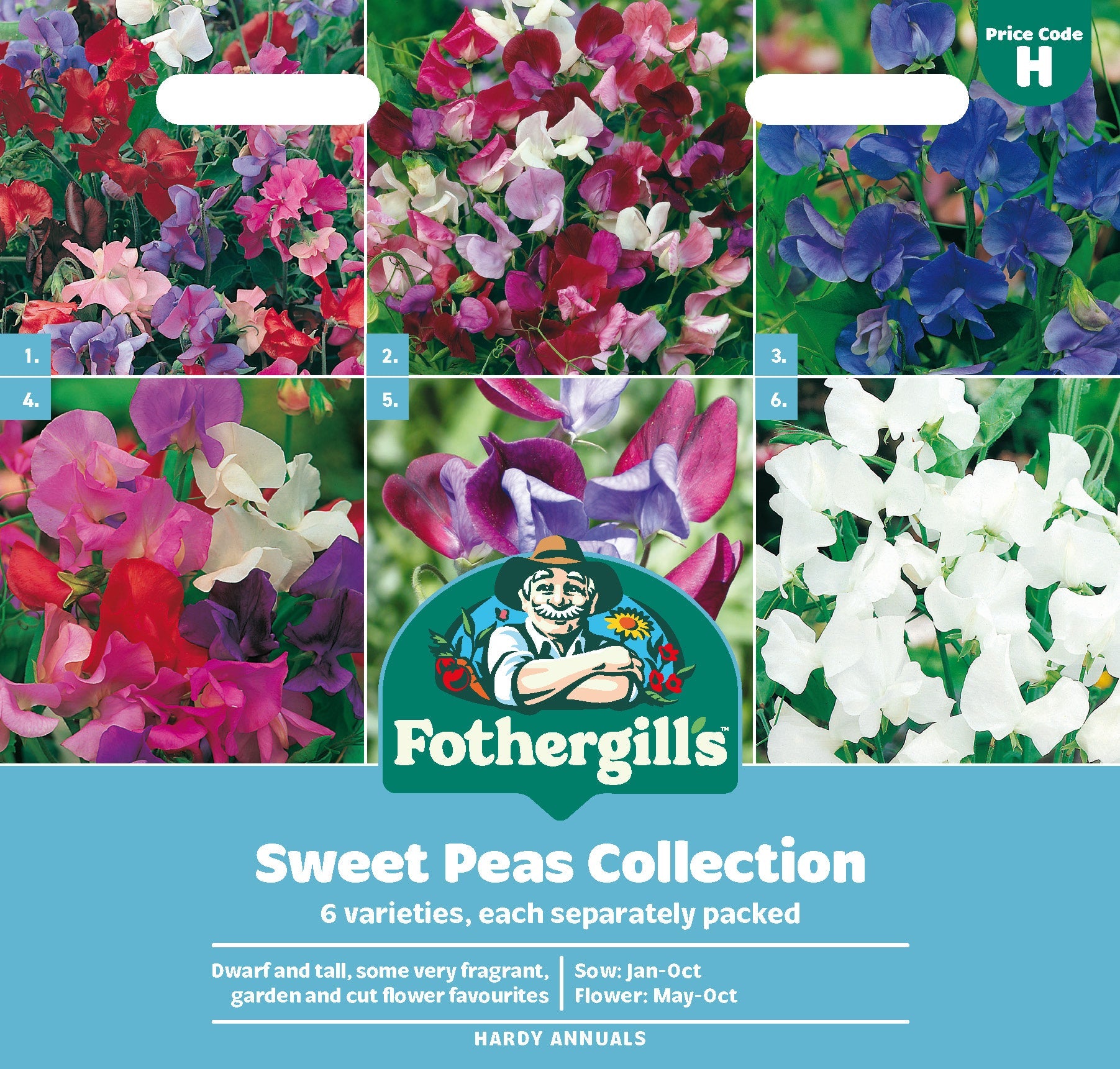 Mr Fothergill's Sweet Peas Collection Seeds Packet