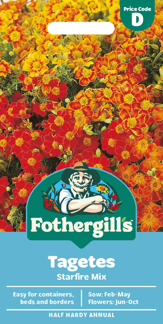 Mr Fothergill's Tagetes Starfire Mix Seeds Packet