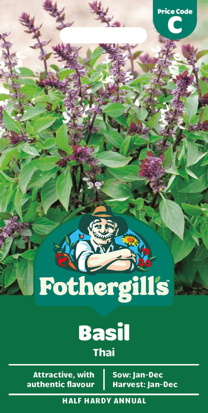 Mr Fothergill's Basil Thai Seeds Packet
