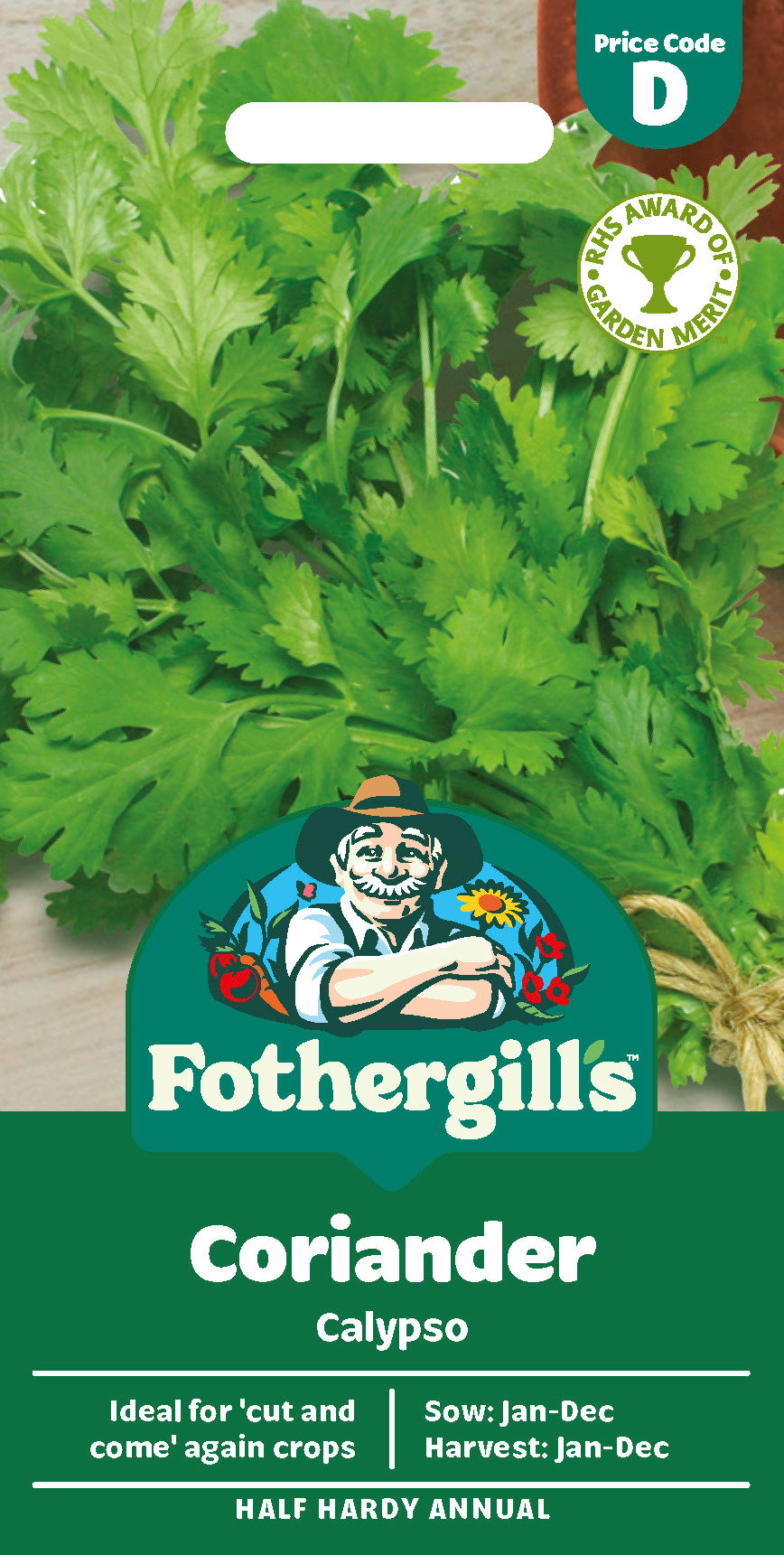Mr Fothergill's Coriander Calypso Seeds Packet