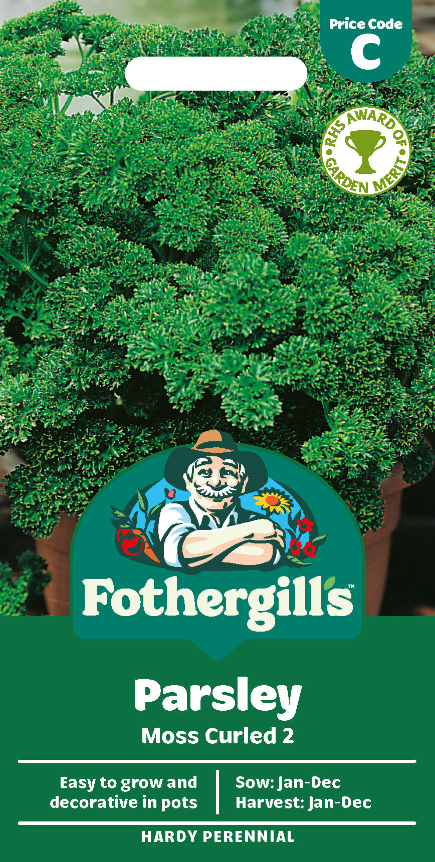 Mr Fothergill's Parsley Moss Curled 2 Seeds Packet