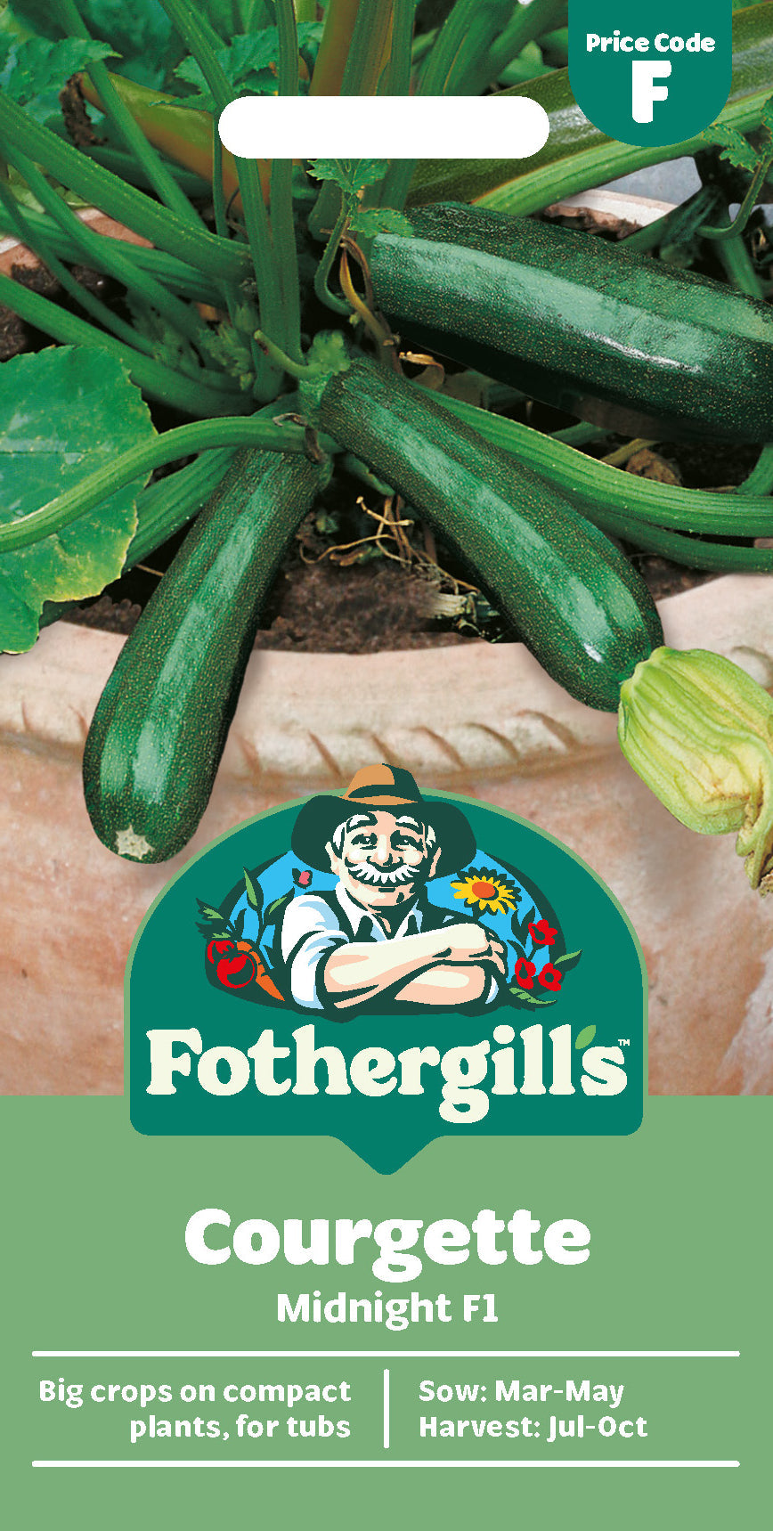Mr Fothergill's Courgette Midnight F1 Seeds Packet