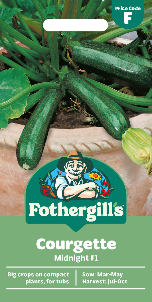 Mr Fothergill's Courgette Midnight F1 Seeds Packet