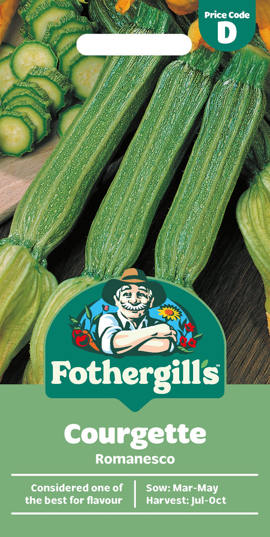 Mr Fothergill's Courgette Romanesco Seeds Packet