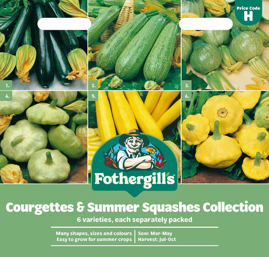 Mr Fothergill's Courgettes & Summer Squashes Collection Seeds Packet