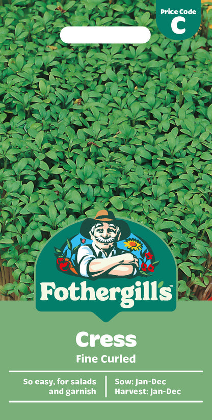 Mr Fothergill's Cress Fine Curled Seeds Packet