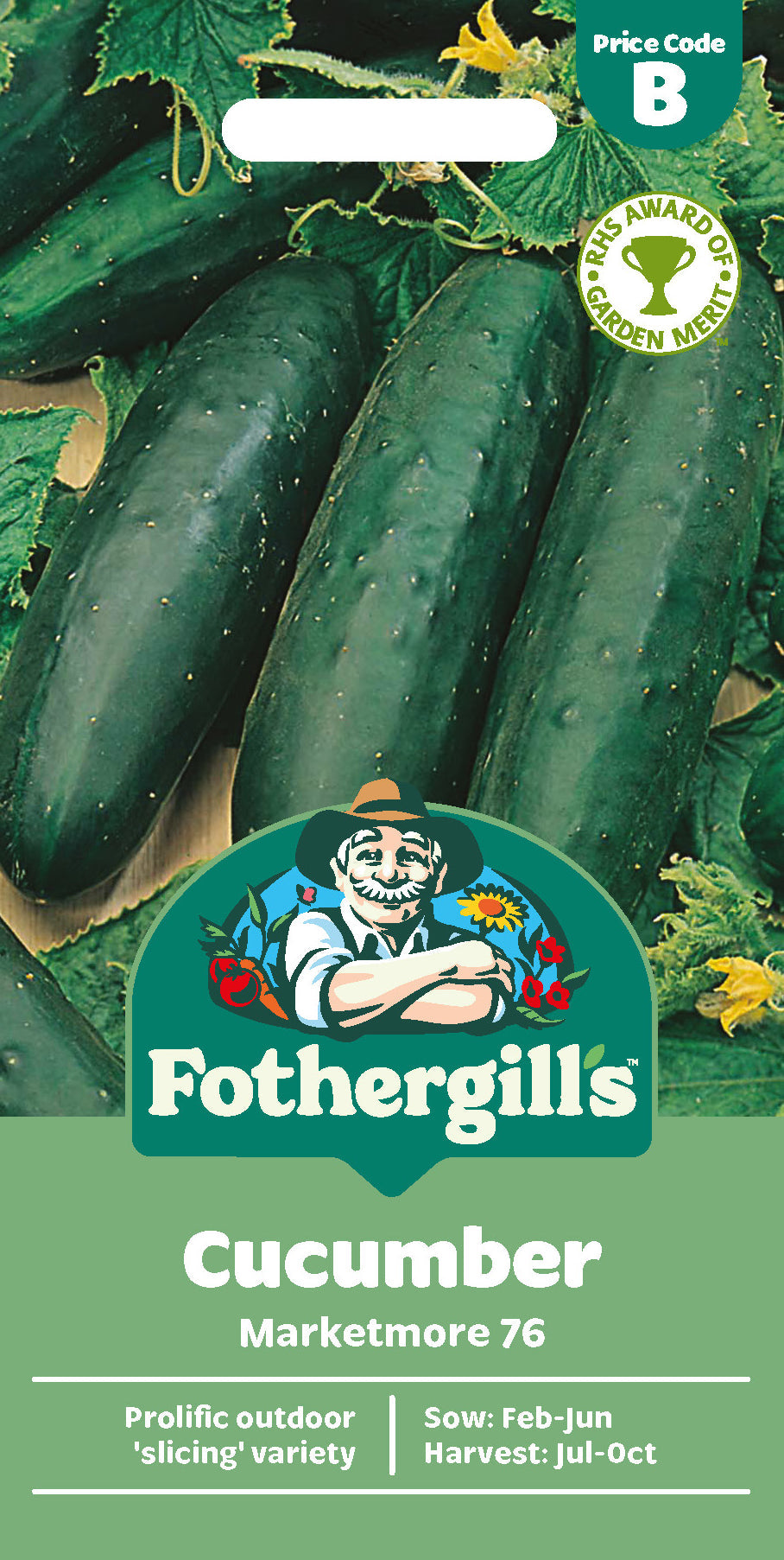 Mr Fothergill's Cucumber Marketmore 76 Seeds Packet