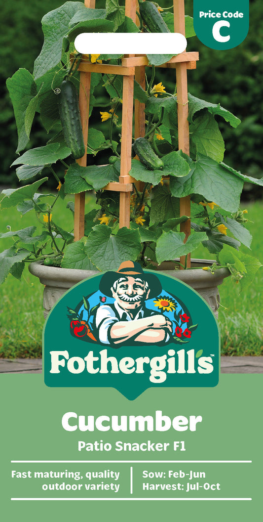 Mr Fothergill's Cucumber Patio Snacker F1 Seeds Packet