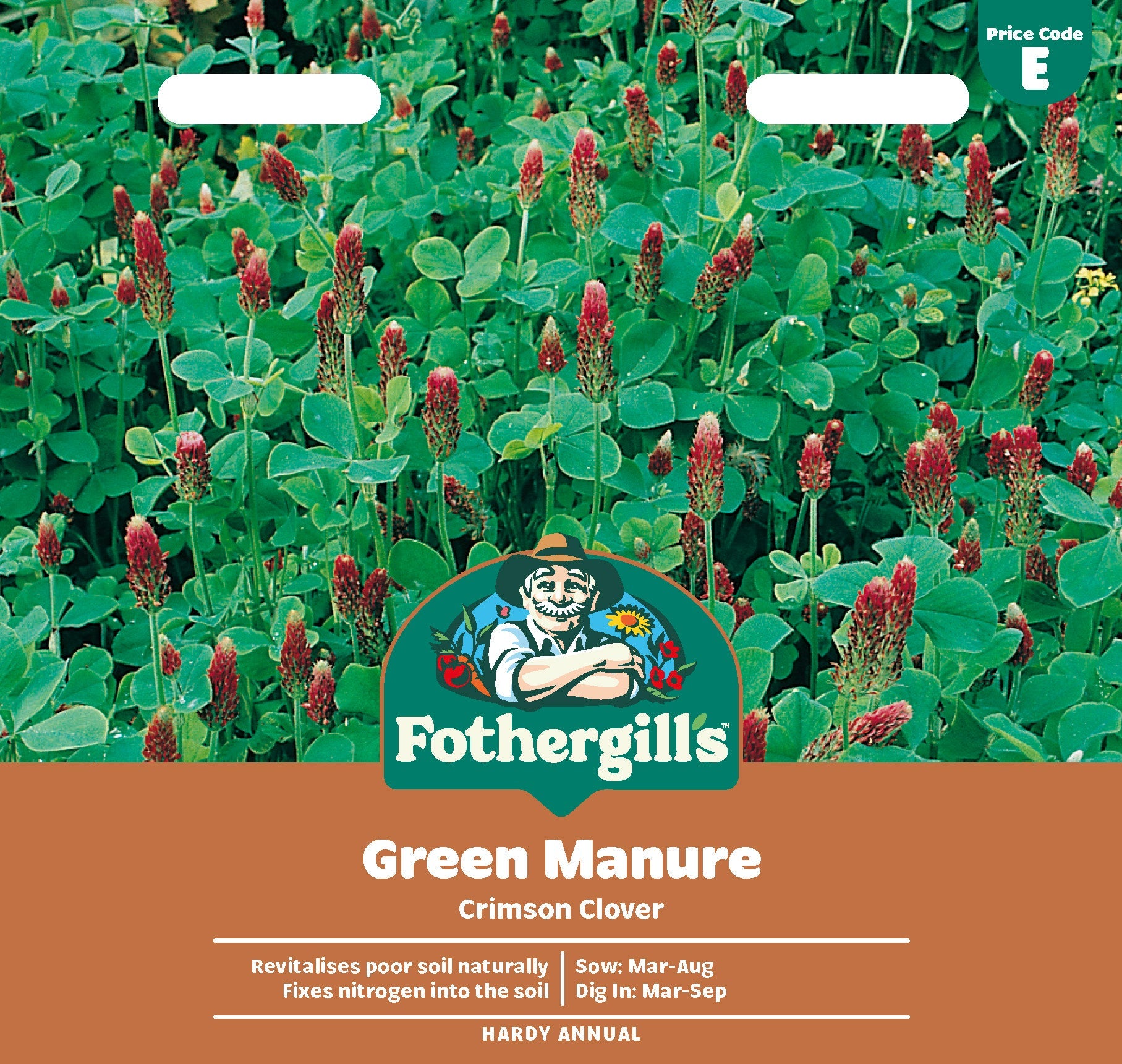 Mr Fothergill's Green Manure Crimson Clover Seeds Packet