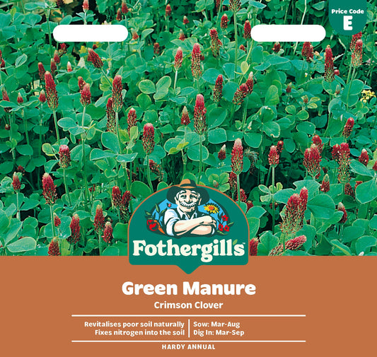 Mr Fothergill's Green Manure Crimson Clover Seeds Packet