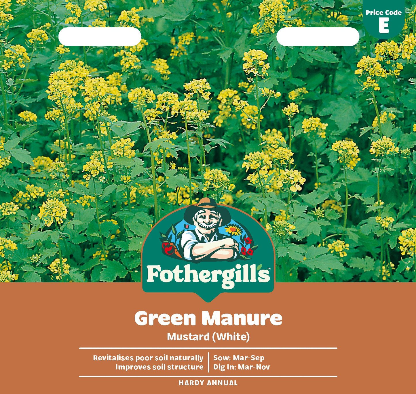 Mr Fothergill's Green Manure Mustard (White) Seeds Packet