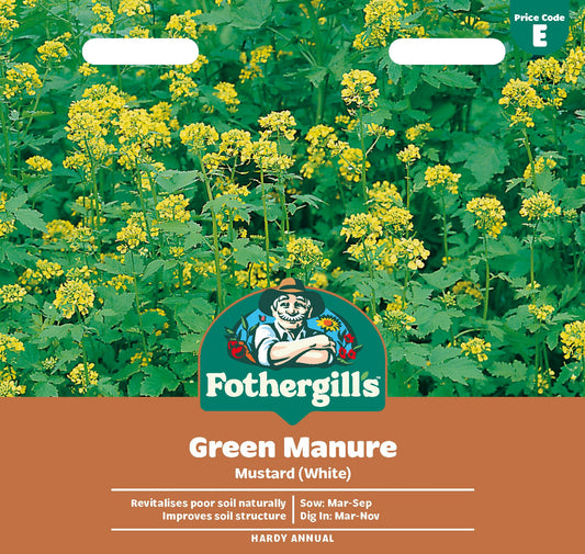 Mr Fothergill's Green Manure Mustard (White) Seeds Packet