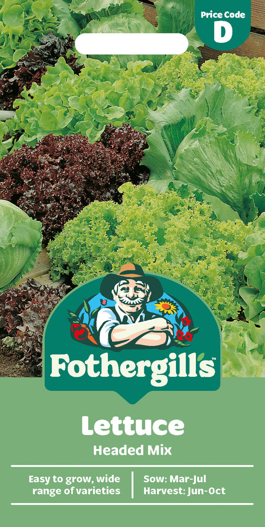 Mr Fothergill's Lettuce Headed Mix Seeds Packet
