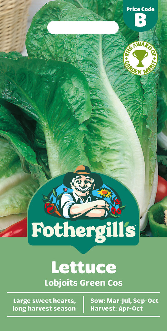 Mr Fothergill's Lettuce Lobjoits Green Cos Seeds Packet