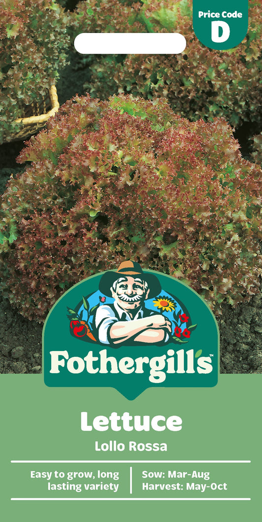 Mr Fothergill's Lettuce Lollo Rossa Seeds Packet
