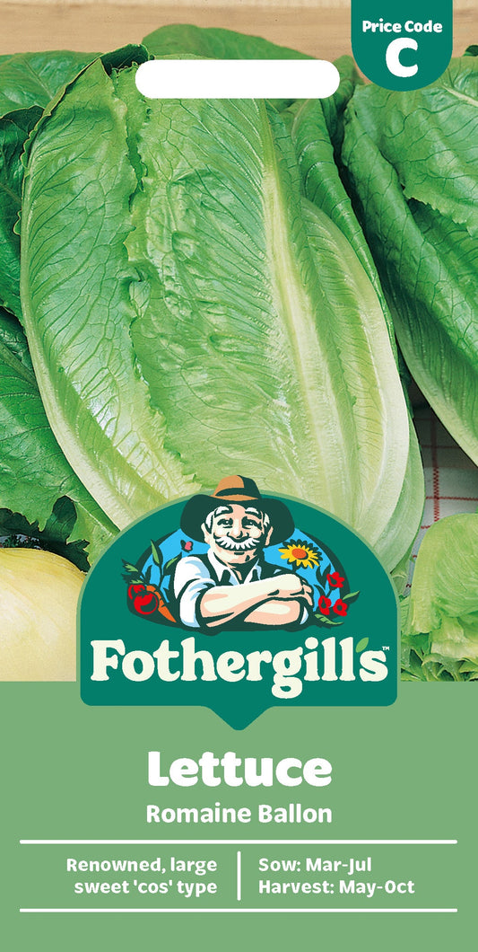 Mr Fothergill's Lettuce Romaine Ballon Seeds Packet
