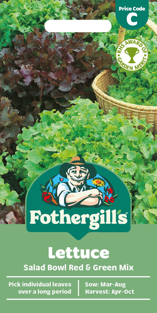Mr Fothergill's Lettuce Salad Bowl Red & Green Mix Seeds Packet