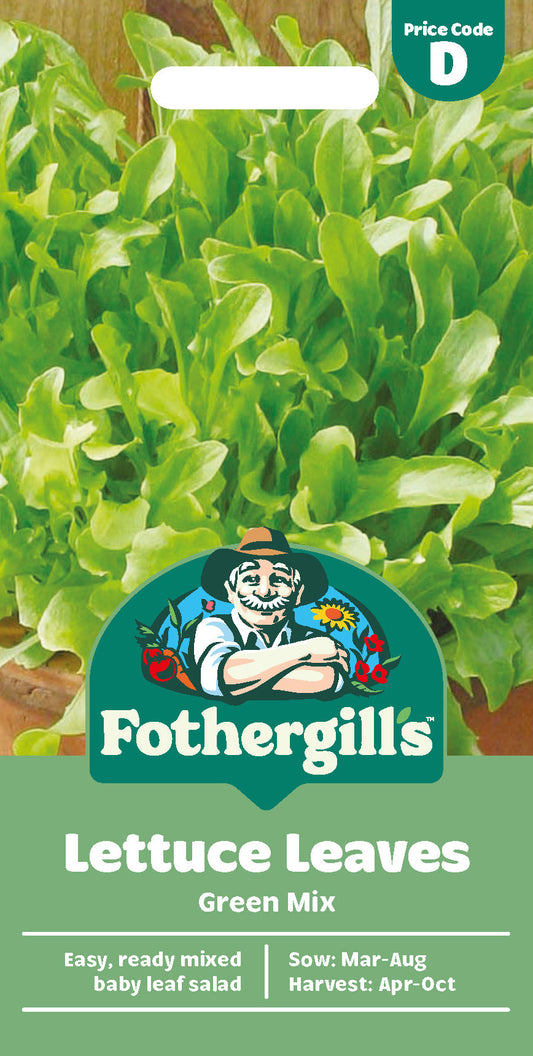 Mr Fothergill's Lettuce Leaves Green Mix Seeds Packet
