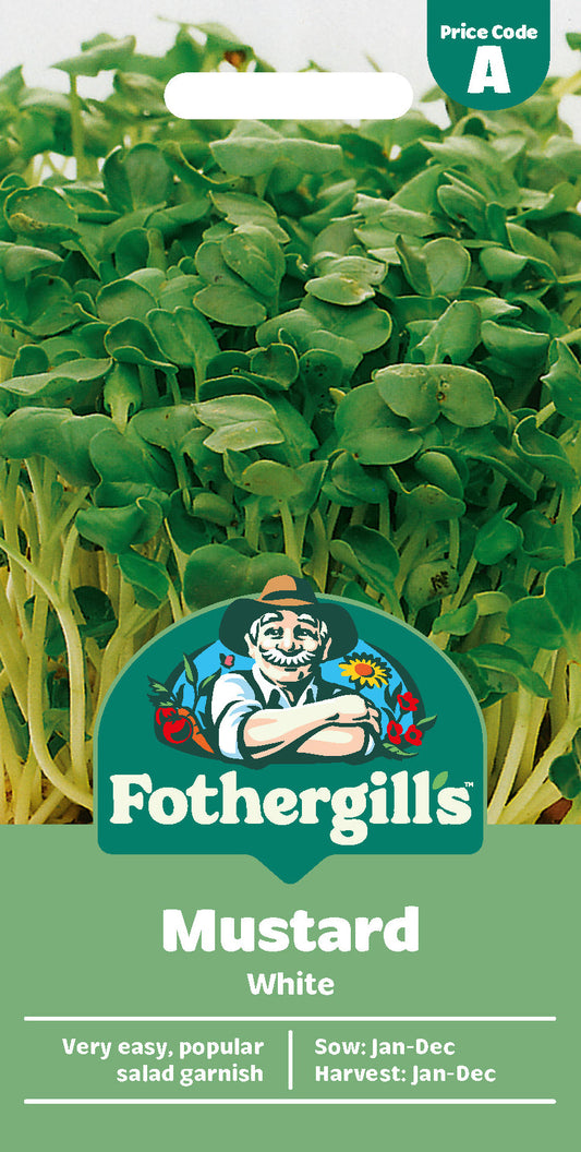 Mr Fothergill's Mustard White Seeds Packet