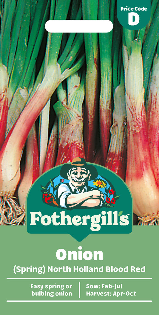 Mr Fothergill's Onion (Spring) North Holland Blood Red Seeds Packet