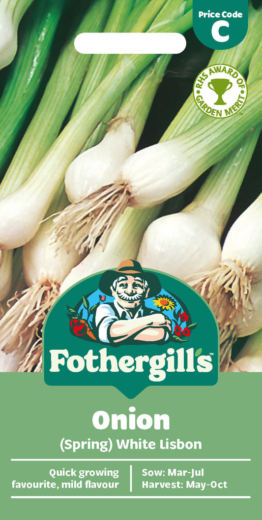 Mr Fothergill's Onion (Spring) White Lisbon Seeds Packet