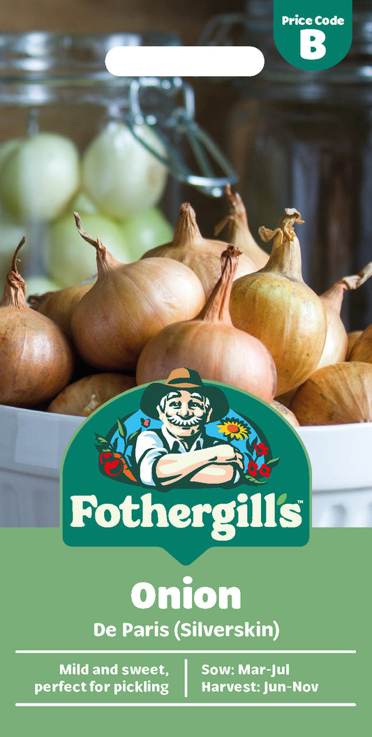 Mr Fothergill's Onion De Paris (Silverskin) Seeds Packet