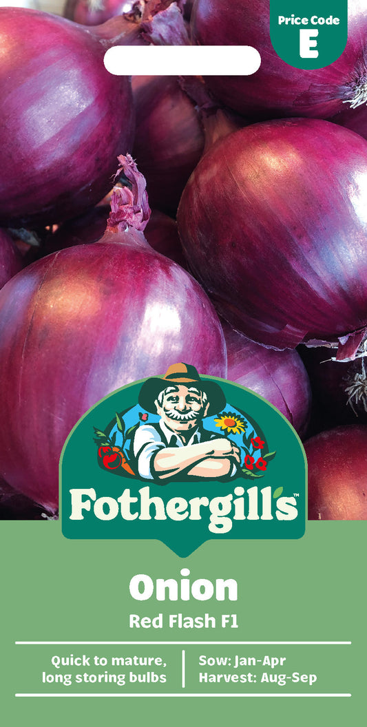 Mr Fothergill's Onion Red Flash F1 Seeds Packet