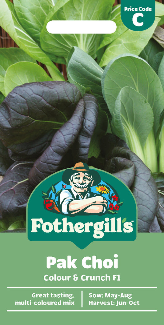 Mr Fothergill's Pak Choi Colour & Crunch F1 Seeds Packet