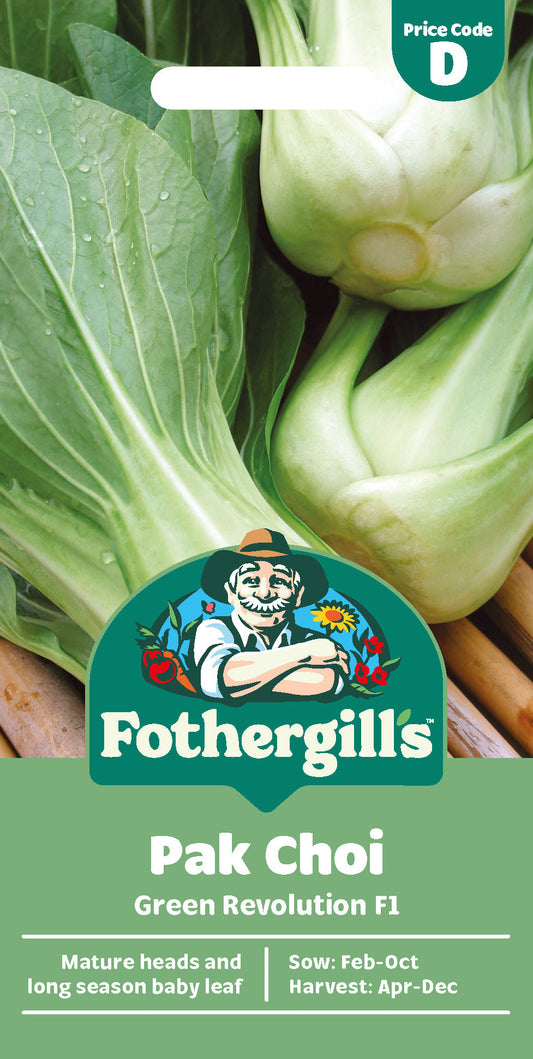 Mr Fothergill's Pak Choi Green Revolution F1 Seeds Packet